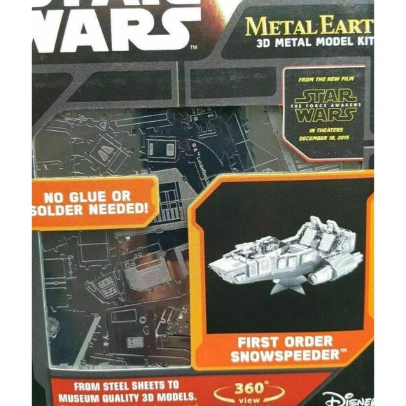STAR WARS Earth First Order Snowspeeder Fascination Metal 3D Model Kit DISNEY 14 - Picture 3 of 3